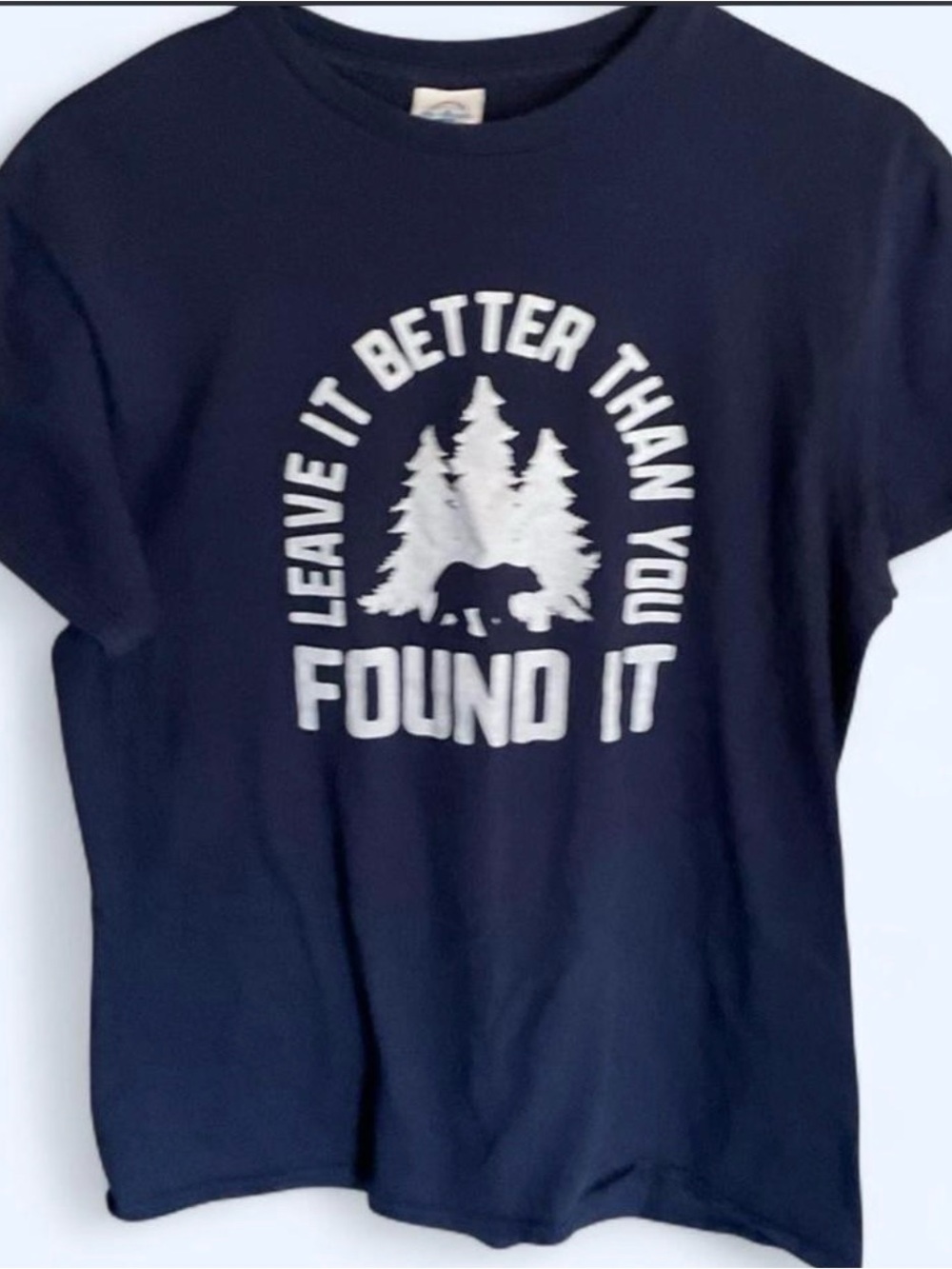 Delta Pro Weight Leave It Better Than You Found It Bear Nature Graphic Tee M